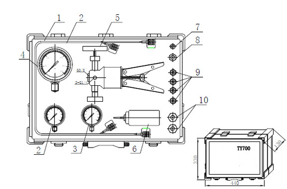 Kalibrierungs-Pumpe des Druck-TY700