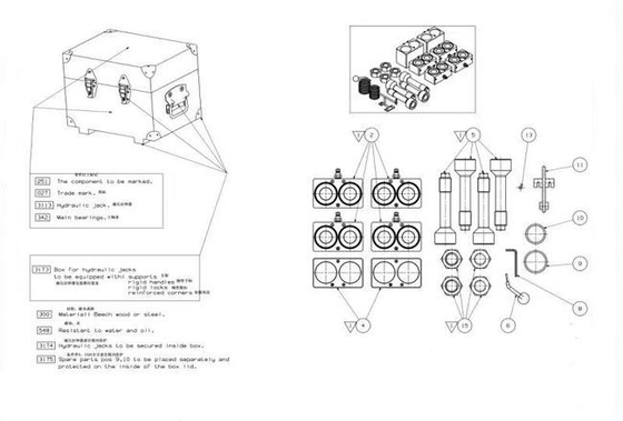 Marine Diesel Engine Hydraulic Bolt-Spannzylinder-hydraulische Bolzen-Bahre